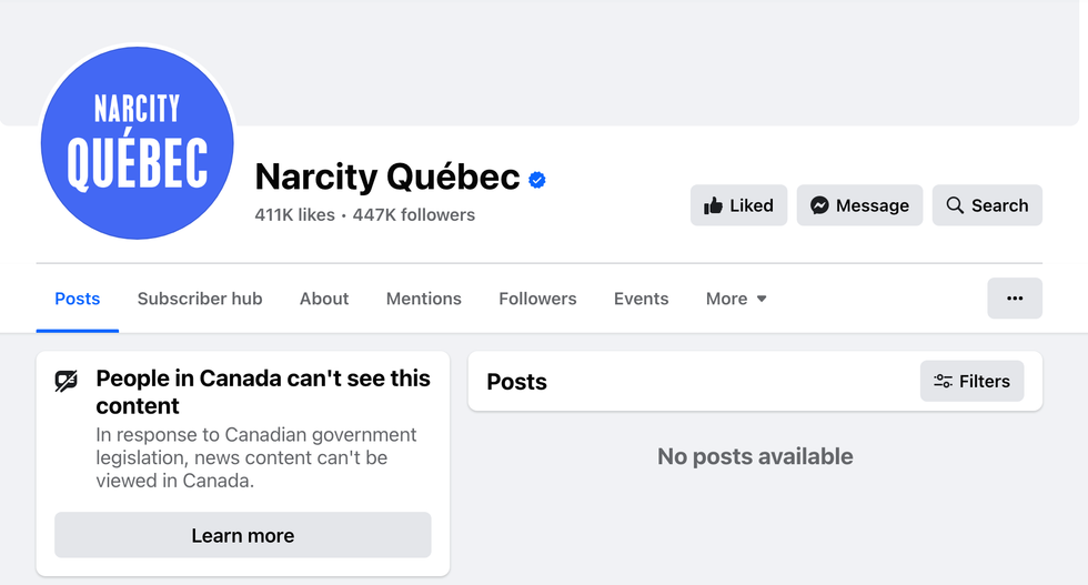Page Facebook de Narcity Qu\u00e9bec.