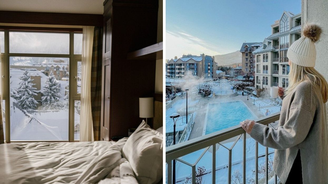 Pan Pacific Whistler. Right: Hotel in Whistler.