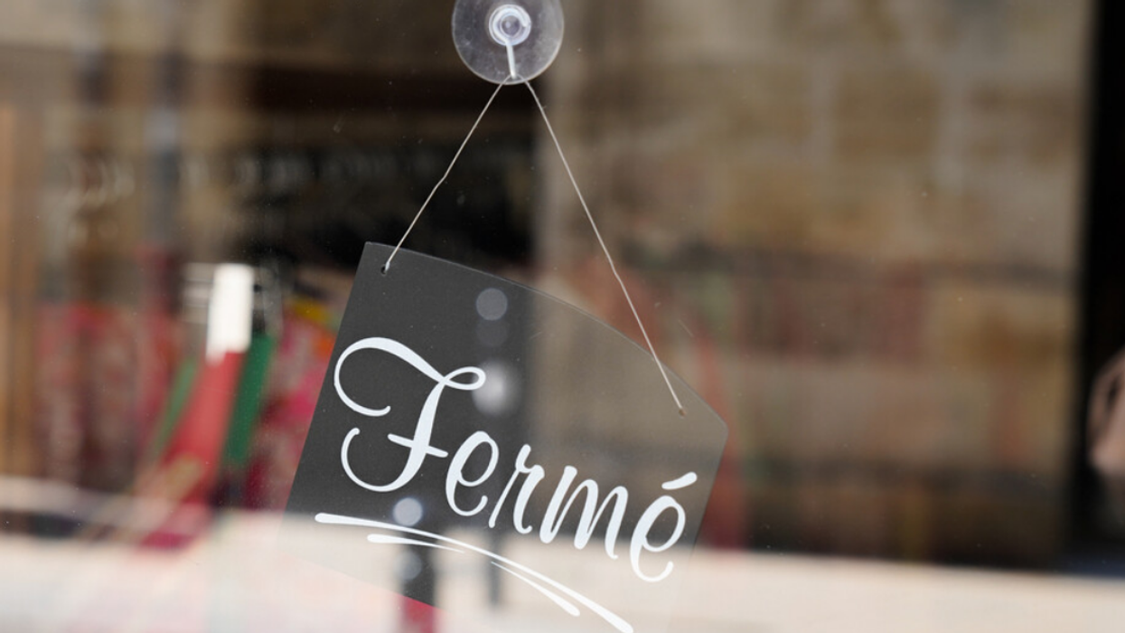Pancarte Fermé.