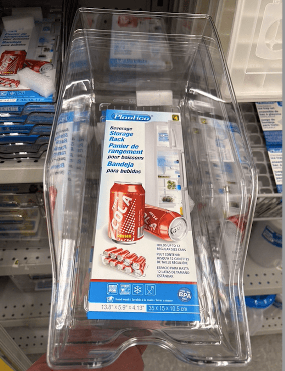 Panier de rangement pour boissons.