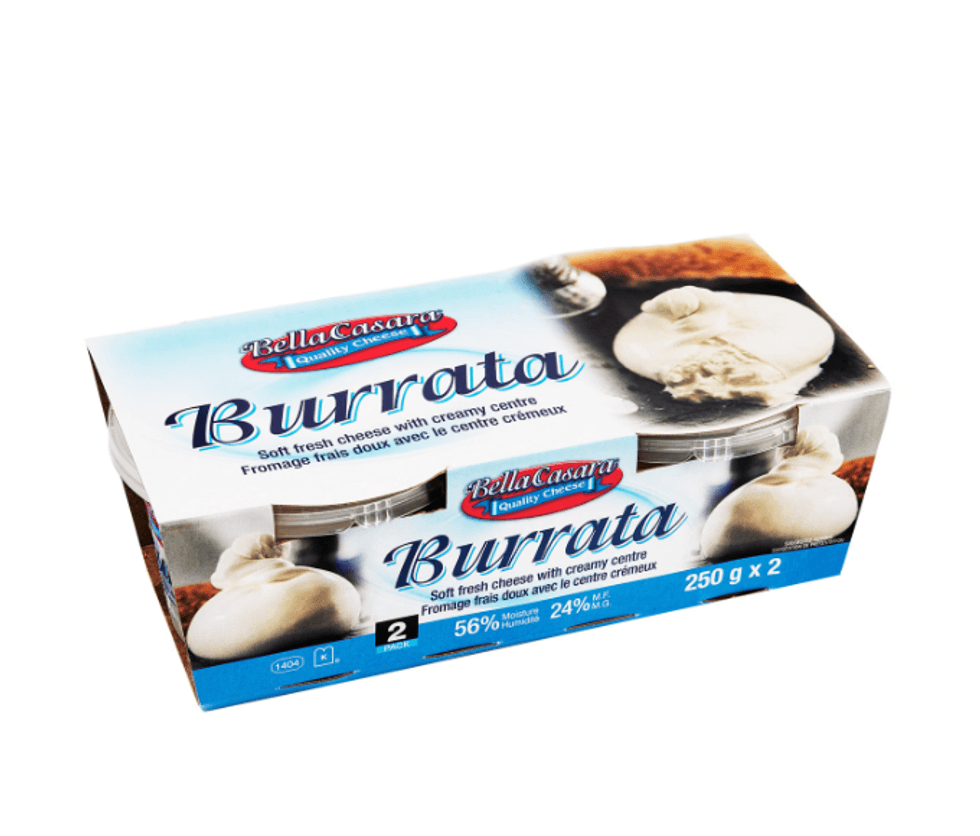 Paquet de deux fromages burrata Bella Casara au Costco.