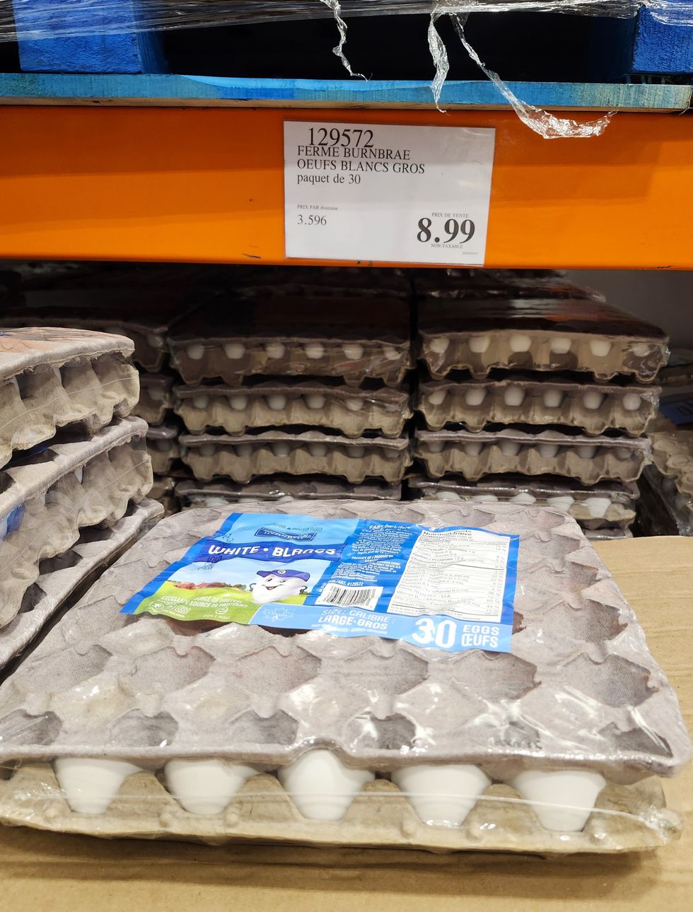 Paquets de 30 \u0153ufs.