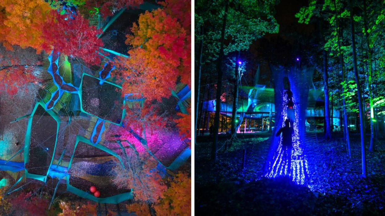 Parcours upla illuminé au Mont-Saint-Grégoire.
