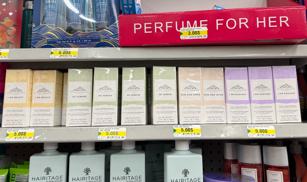 Parfums Scent Organix en plusieurs fragrances vendus au Dollarama.