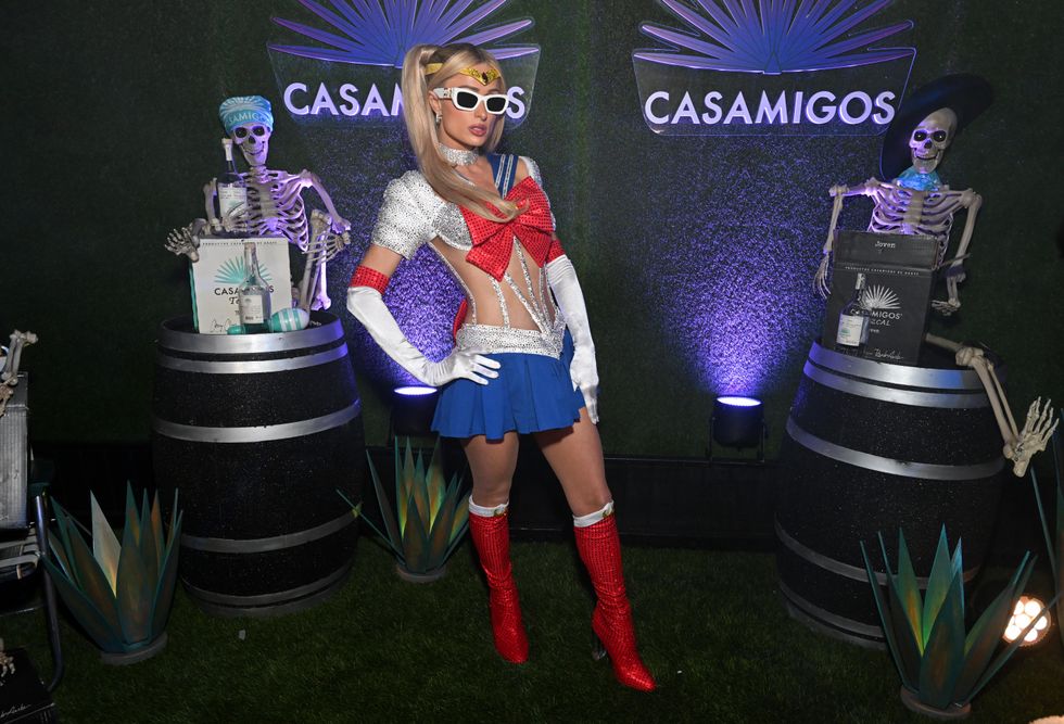 Paris Hilton at the 2022 Casamigos Halloween party.