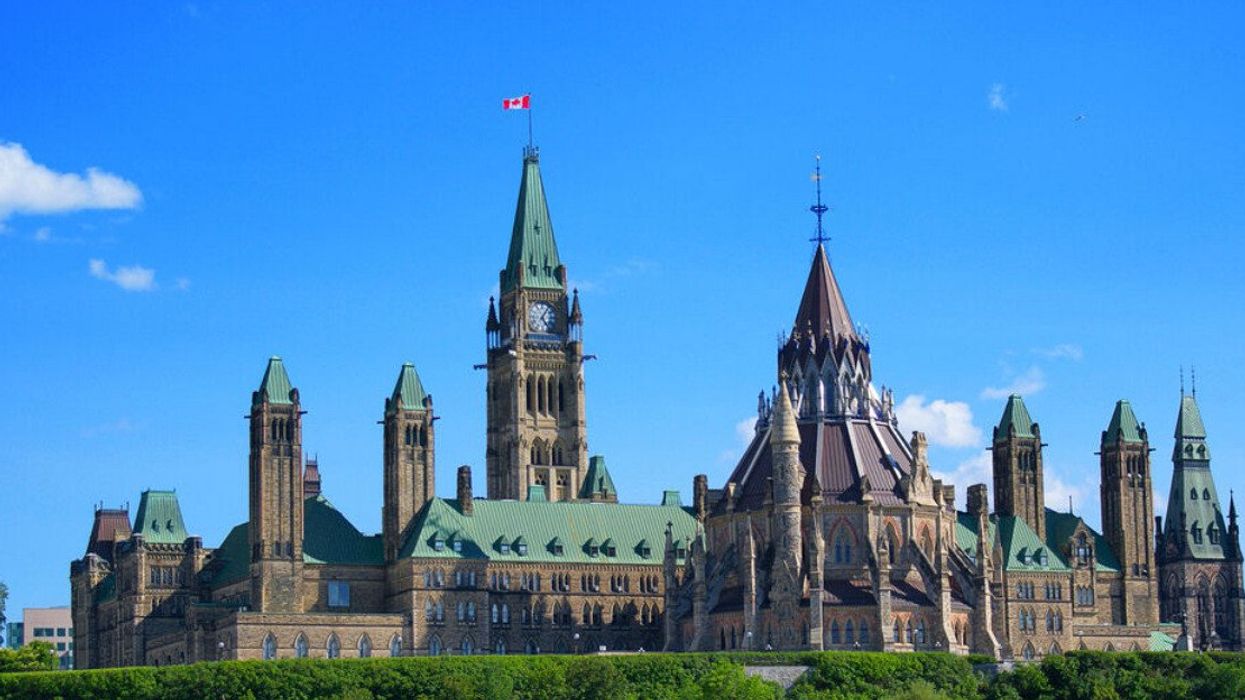 Parliament Hill and the Parliament buildings.