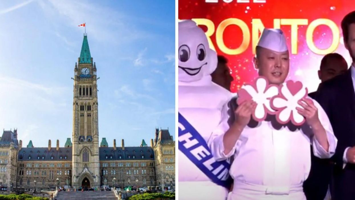 Parliament Hill. Right: Sushi Masaki Saito receives its two Michelin Star designation.