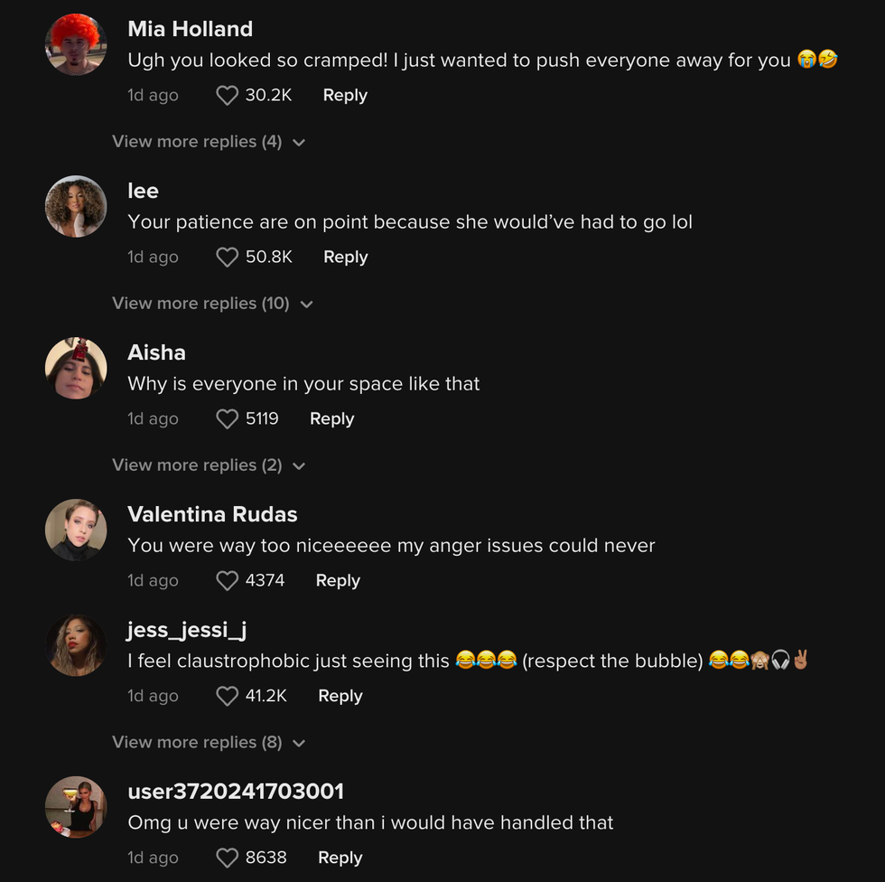 Part of the comment section on the DJ duo's viral TikTok clip.