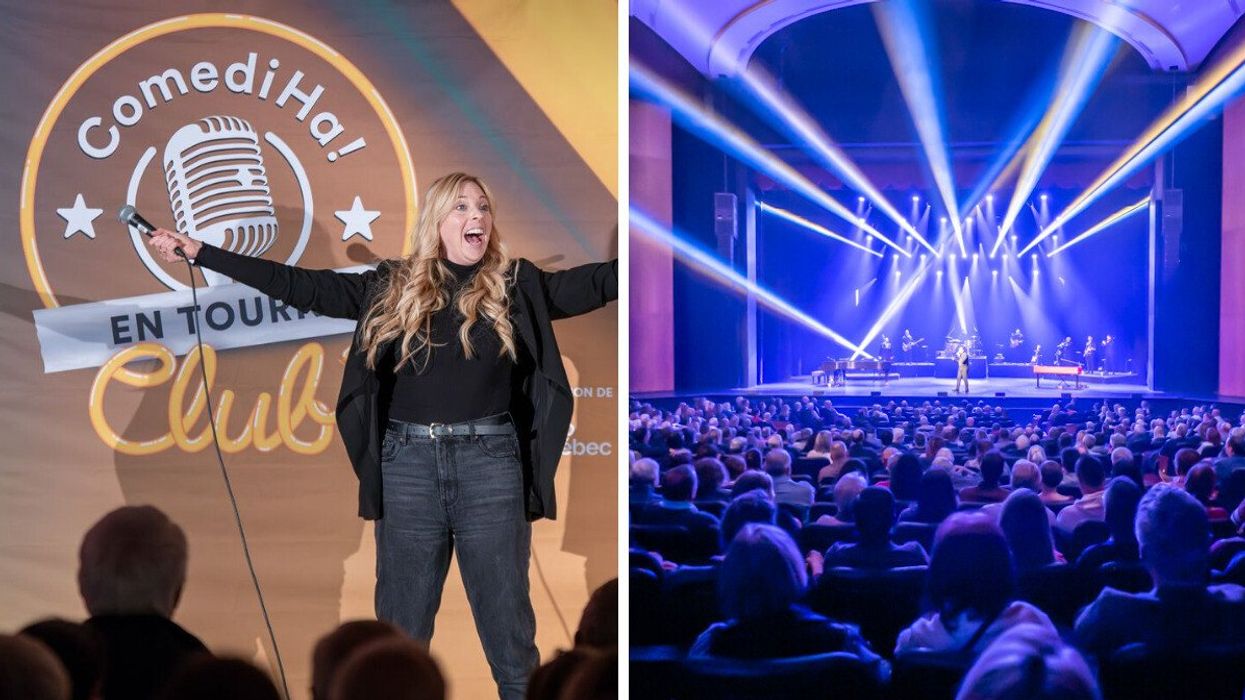 Pascale Marineau. À droite: le Théâtre du Casino du Lac-Leamy.