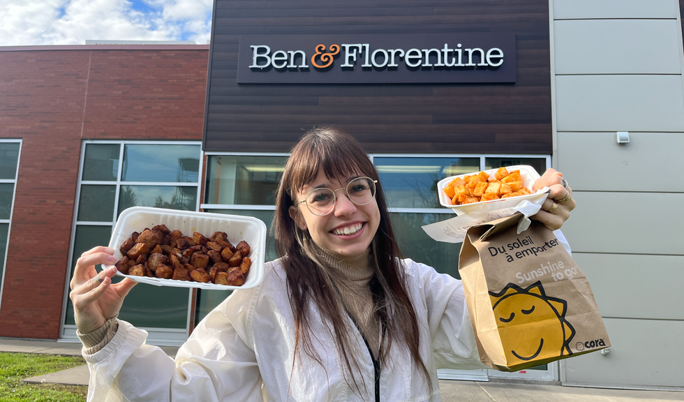 Patates d\u00e9jeuner devant le Ben & Florentine.