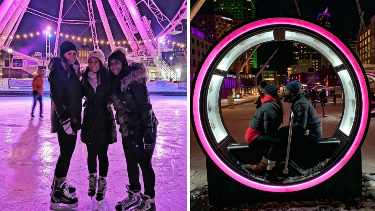 Patinoire du Vieux-Port. Droite : Luminothérapie.