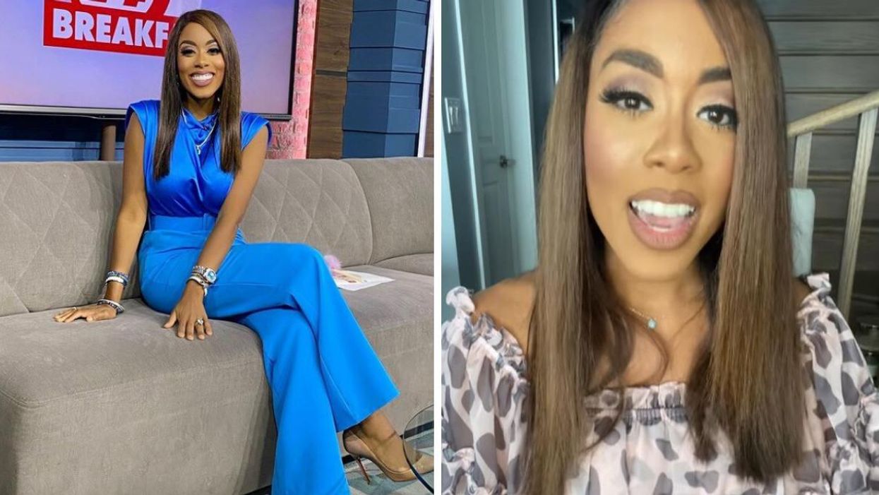 Patricia Jaggernauth on set at CP24. Right: Patricia Jaggernauth speaks out in Instagram video