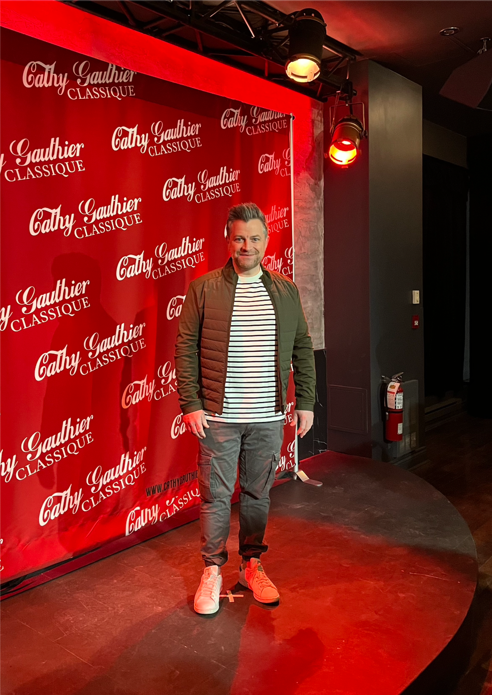 Patrick Groulx \u00e0 la premi\u00e8re de Cathy Gauthier.