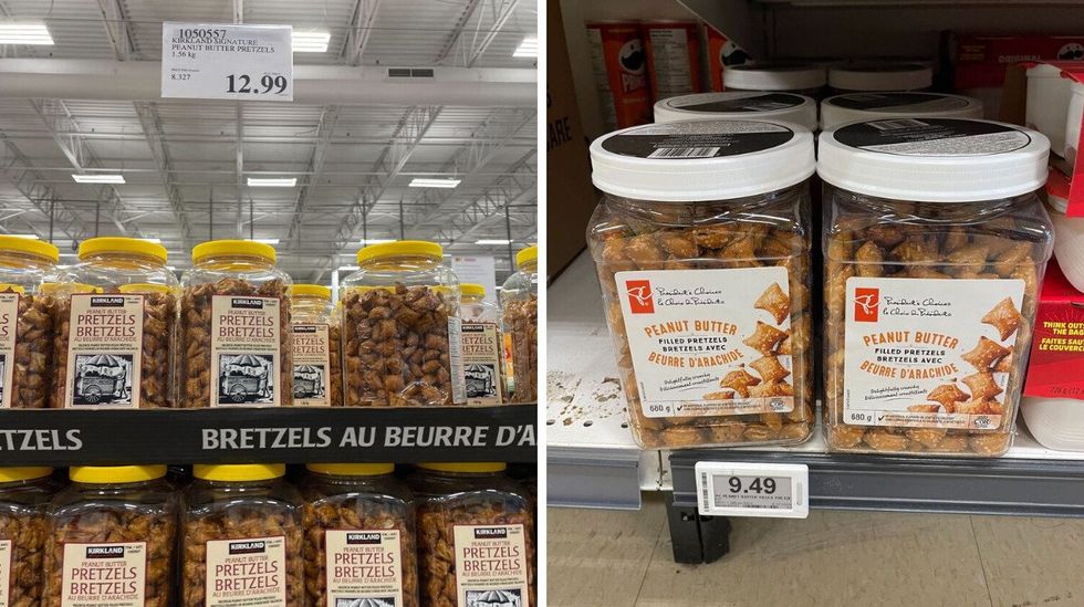 peanut butter pretzels at costco and loblaws