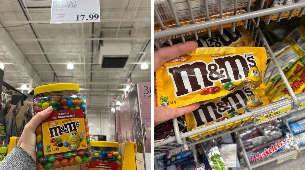 peanut m&m's at costco and dollarama