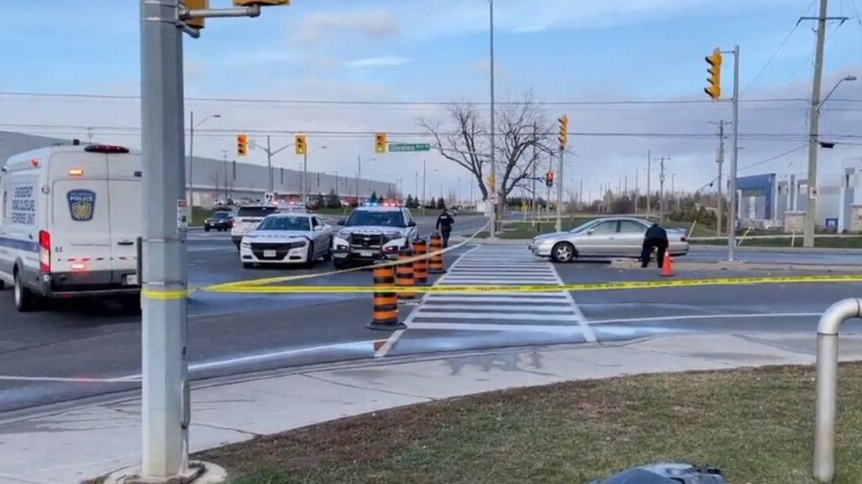 Peel Regional Police on scene of a fatal crash in Brampton.