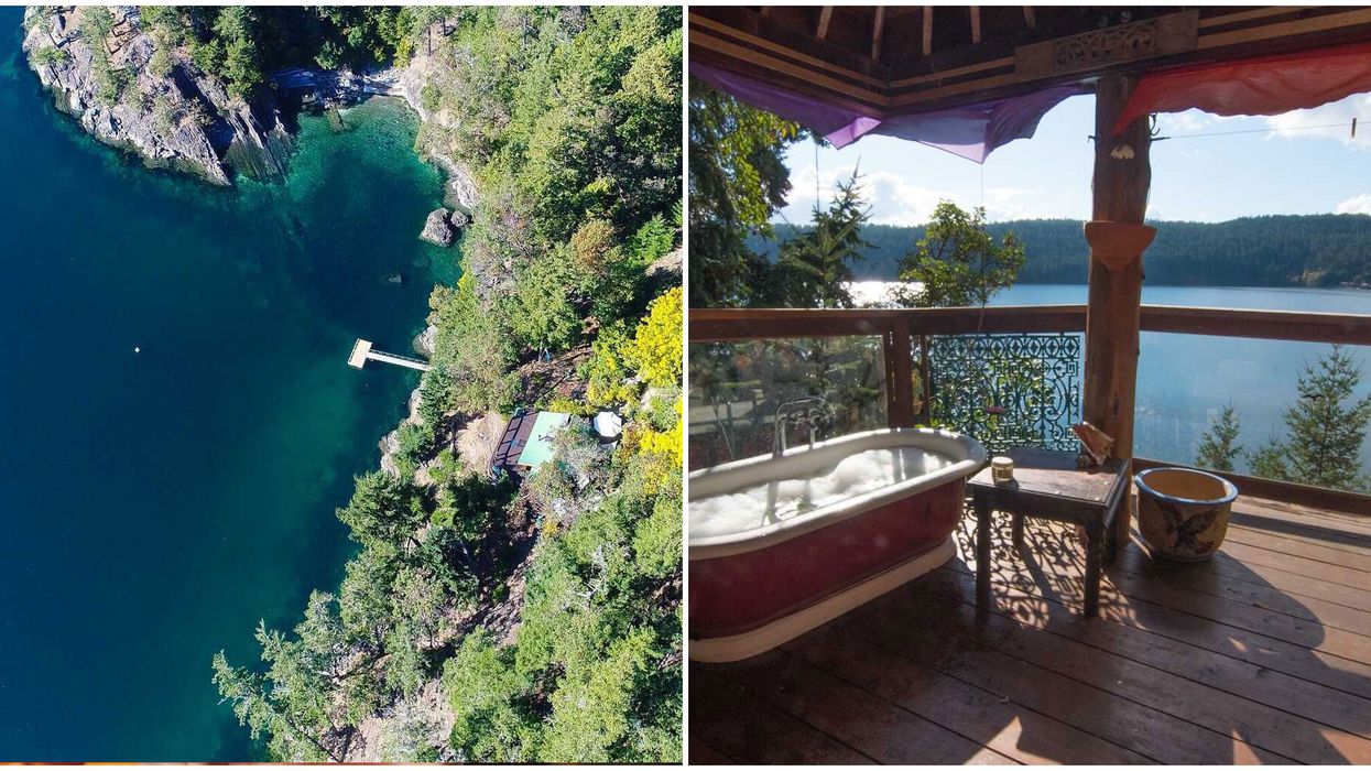 Pender Island Home For Sale In BC Is So Private There's A Bath Tub On The Deck