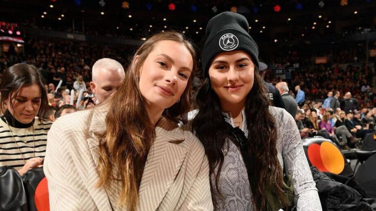 Penny Oleksiak and Bianca Andreescu at Scotiabank Arena.