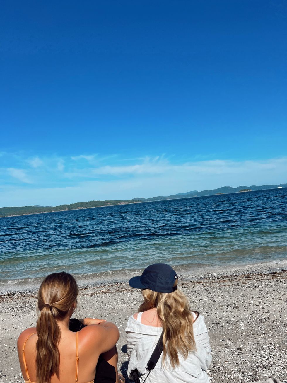 People at Beddis Beach on Salt Spring Island.