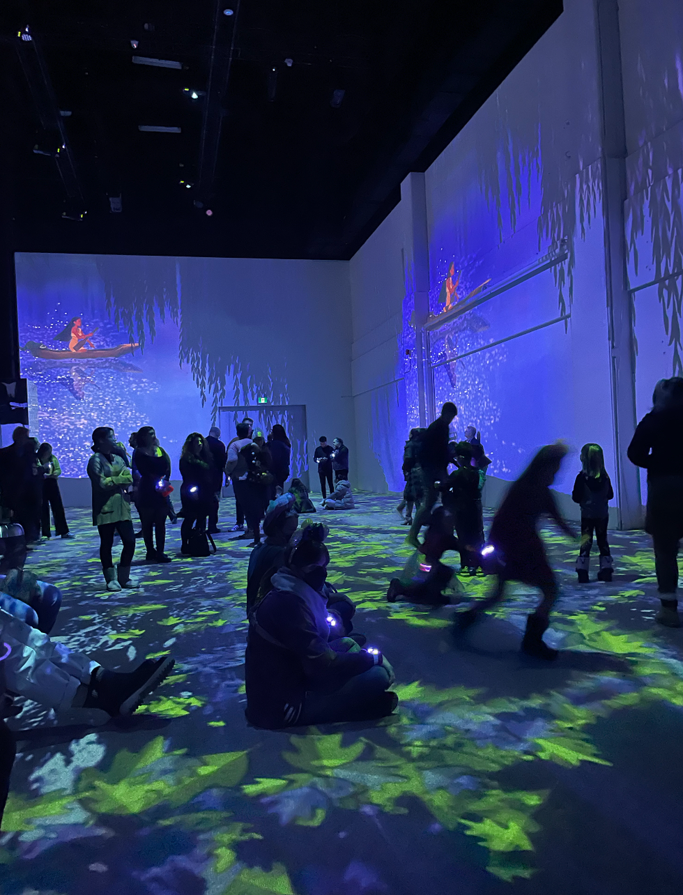 People at enjoying the show.