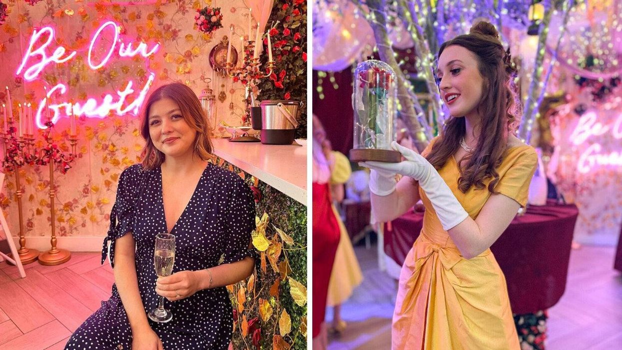 People at the immersive "Beauty and the Beast" cocktail experience around the world.