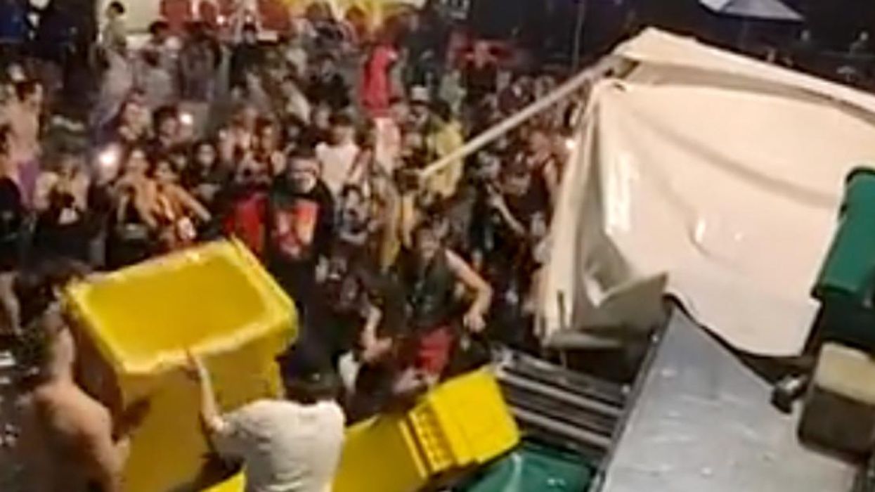 People at the PNE destroying property.