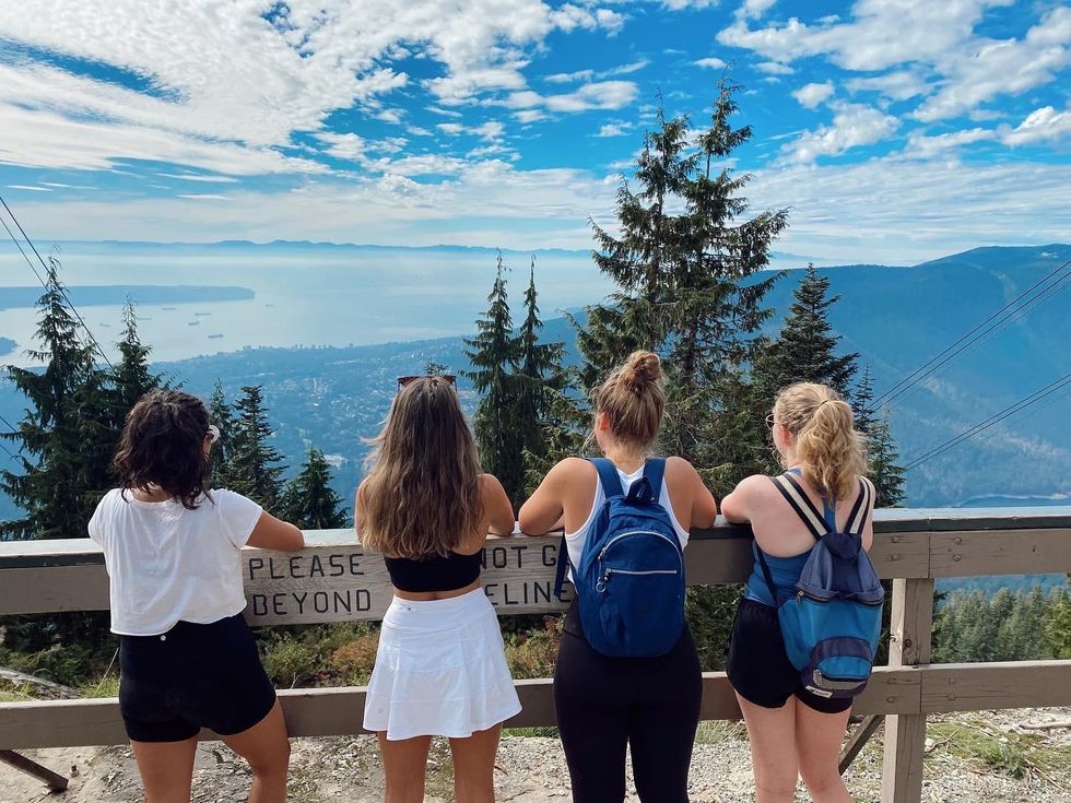 People at the top of the Grouse Grind.