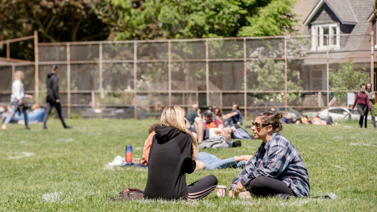 People at Trinity-Bellwoods park in Toronto.