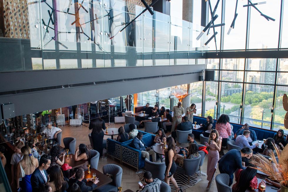 People dining inside Valerie.