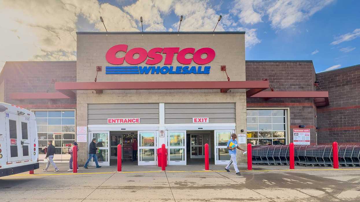 people in front of costco store in canada
