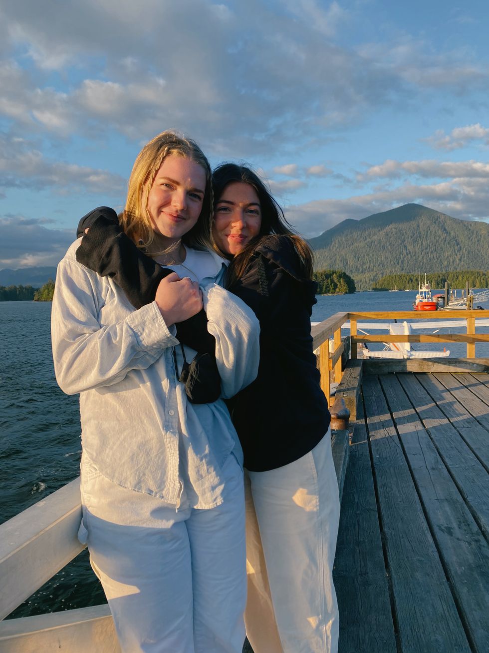 People in Tofino, B.C.