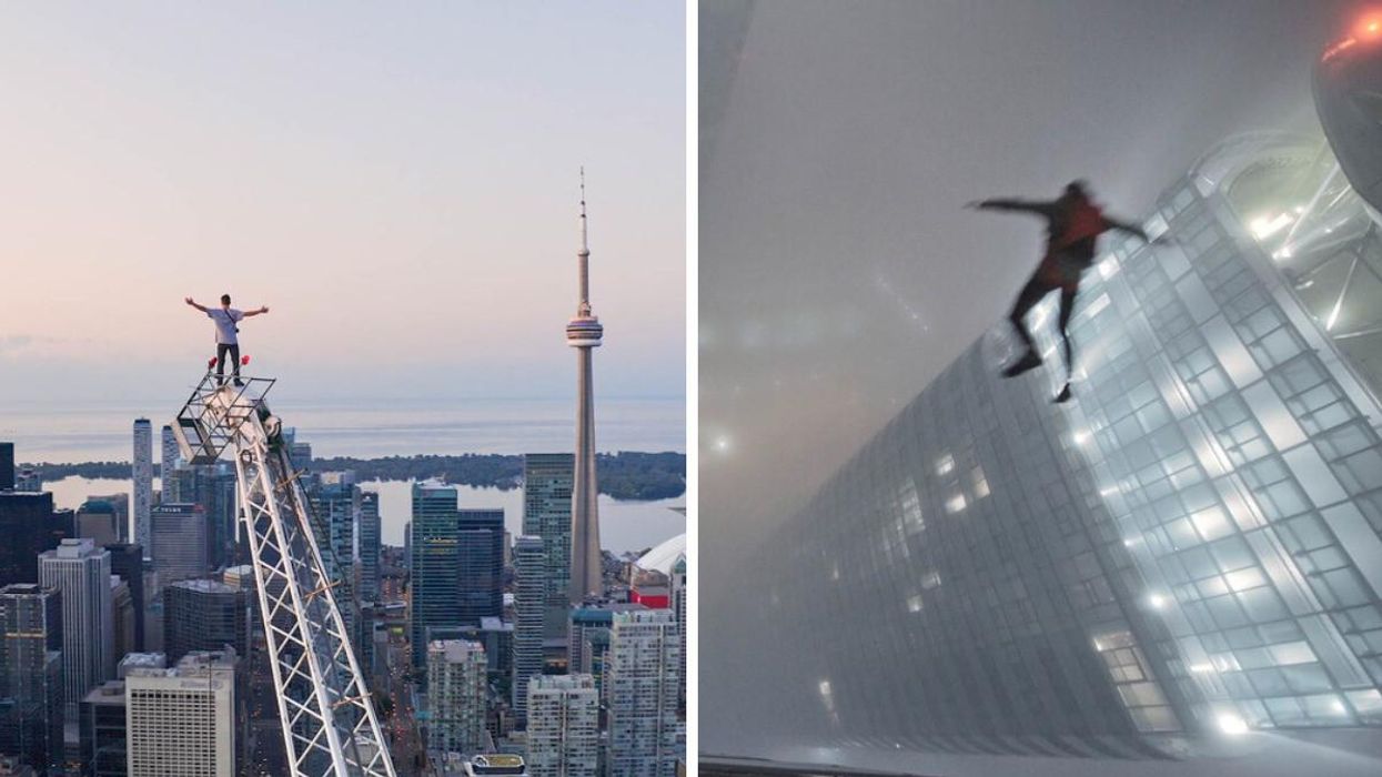 People In Toronto Are Parachuting Off Buildings & Climbing To Scary Heights (VIDEO)