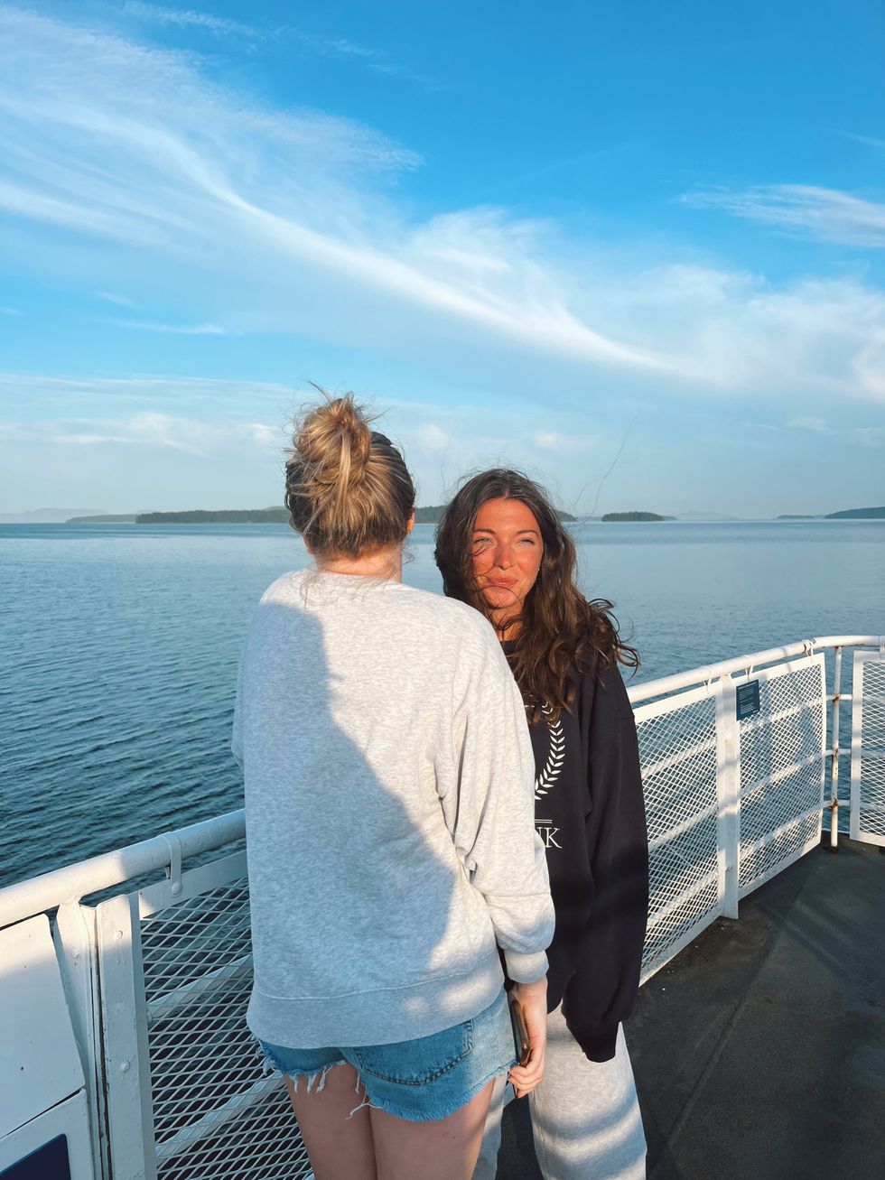 People on a ferry.