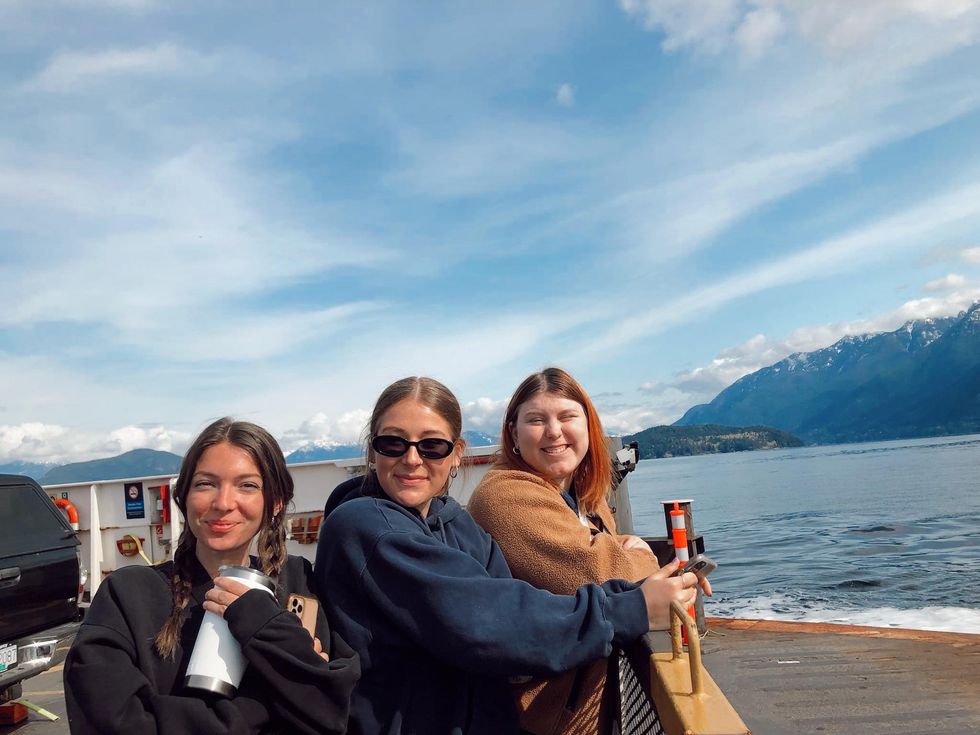 People on BC Ferries to Bowen Island.