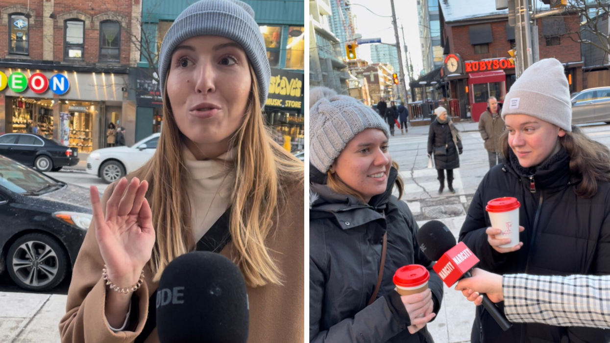 People on the streets of Toronto.