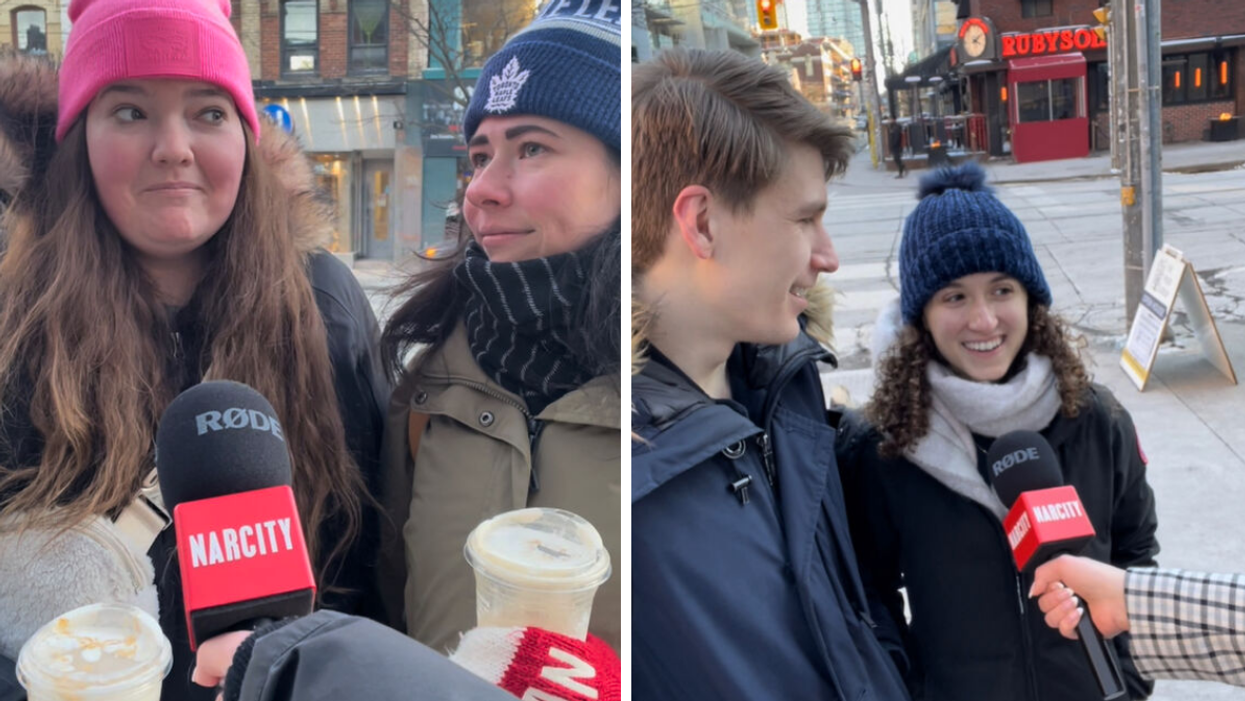 People on the streets of Toronto.