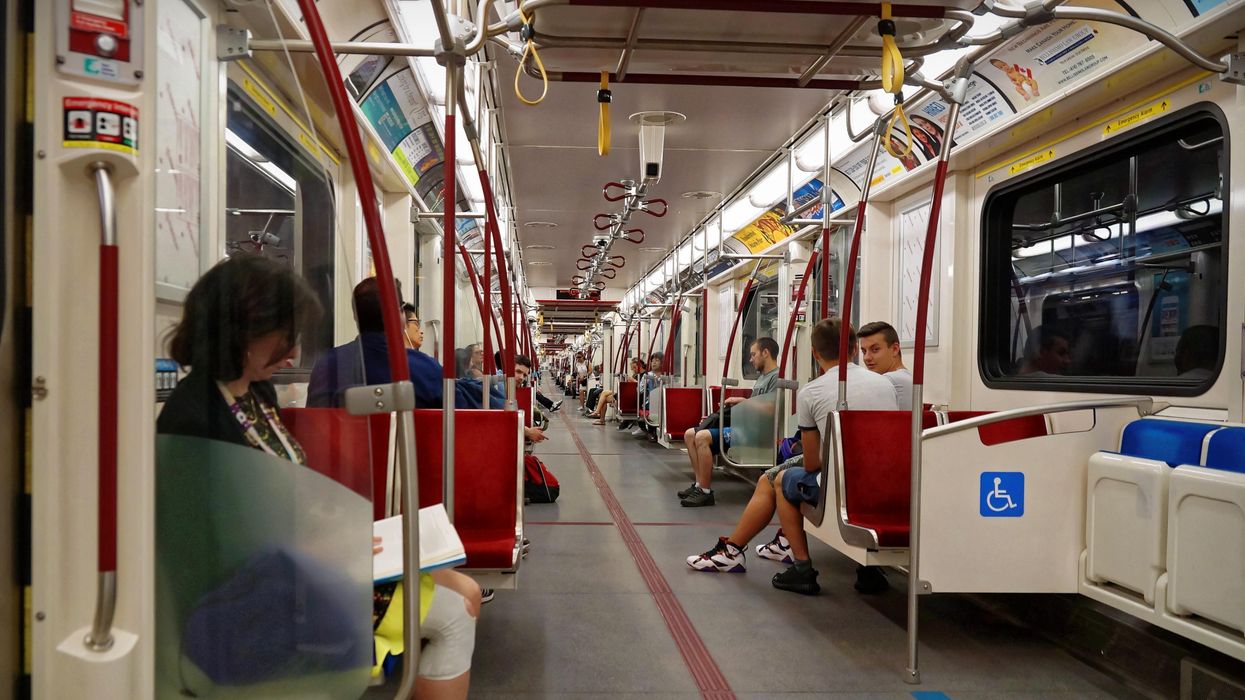 People riding the TTC.