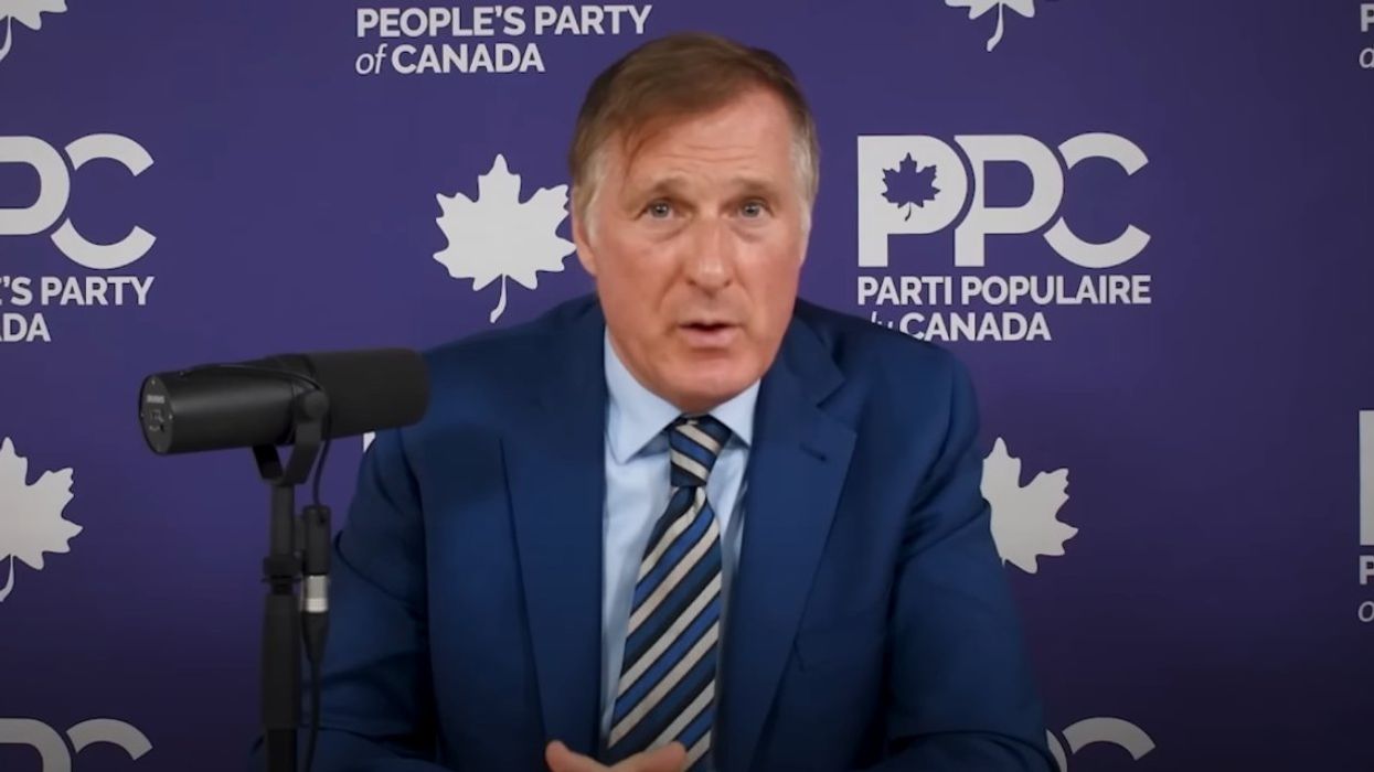 People's Party of Canada leader Maxime Bernier speaks.