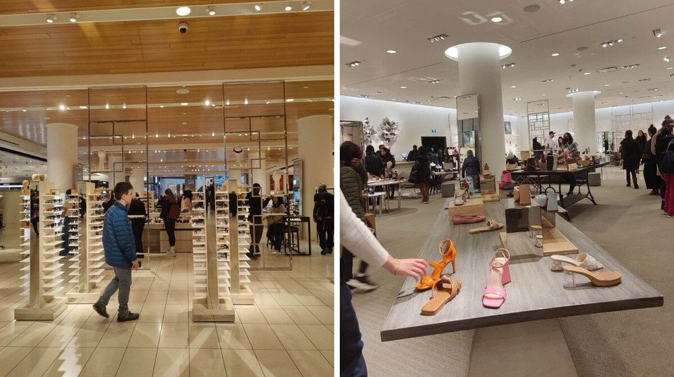 People shopping at Nodstrom in Eaton Centre.