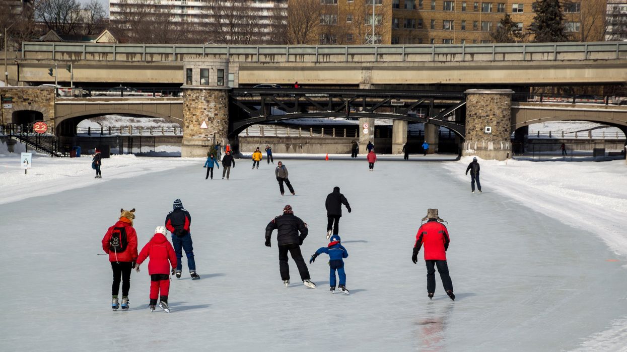 People skating in Ottawa.