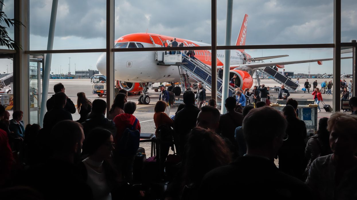 People stranded due to delay at the airport.