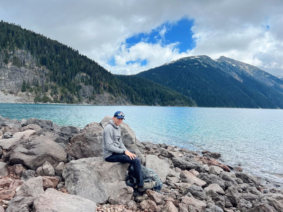 Person at Garibaldi Lake.