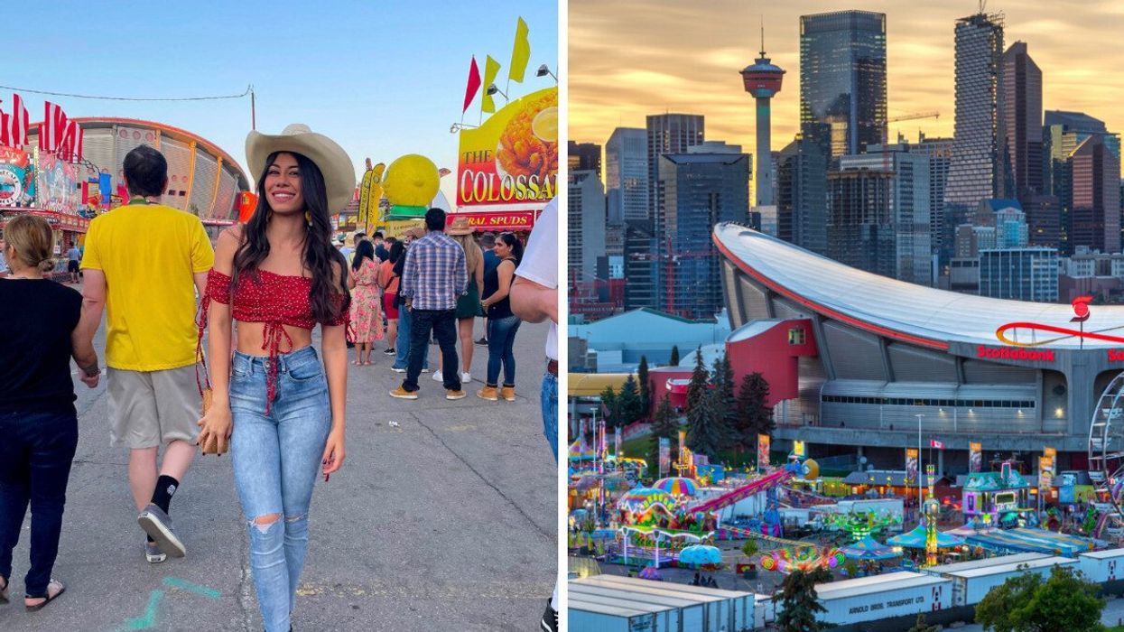 Person at the Calgary Stampede. Calgary Stampede.