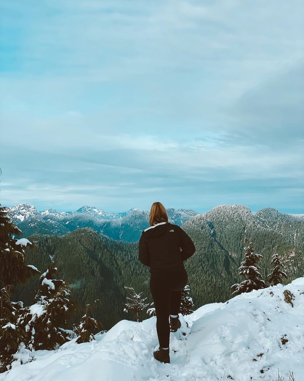 Person hiking in B.C.