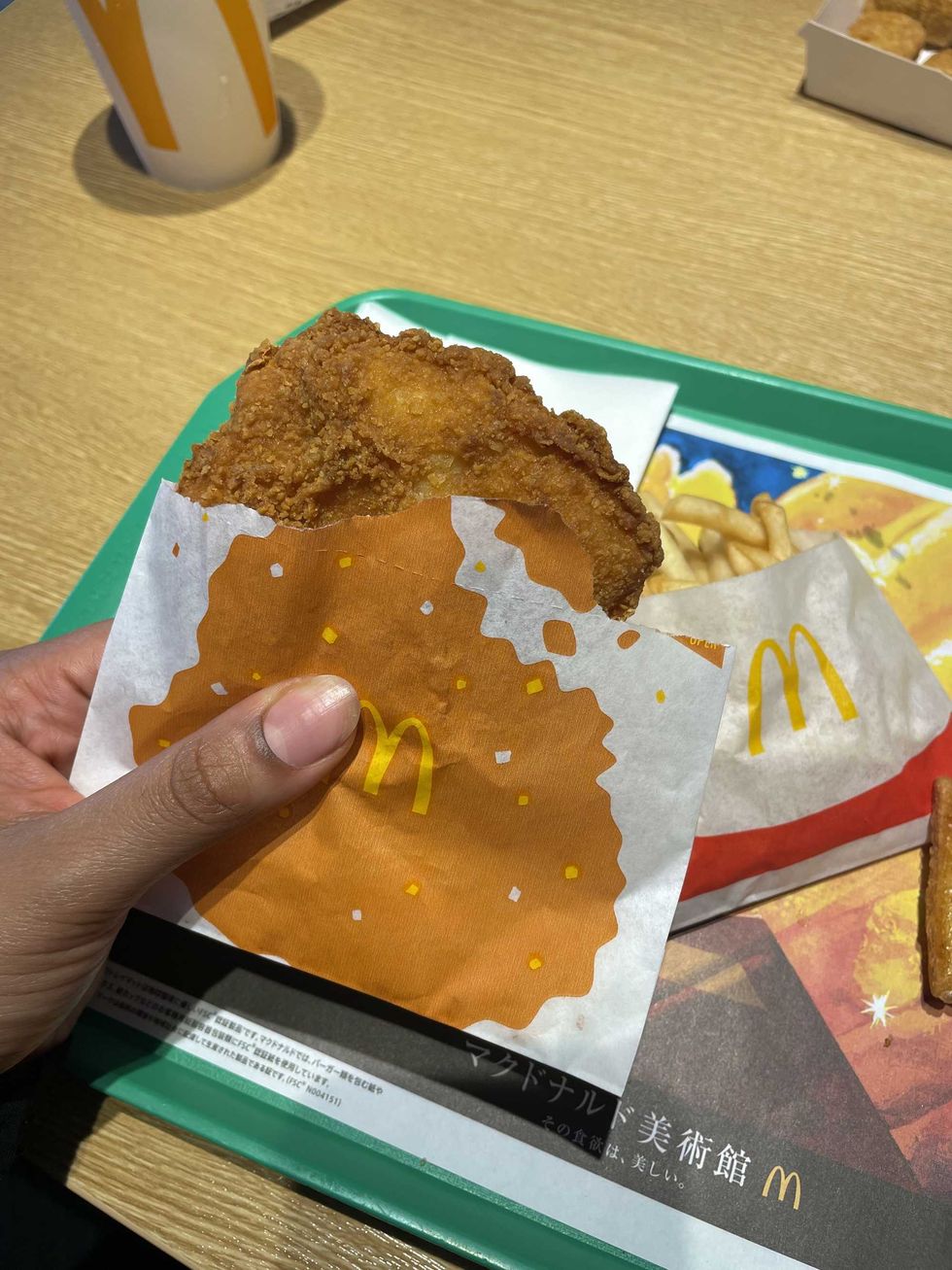 Person holding a McDonald's Shaka-Chicki