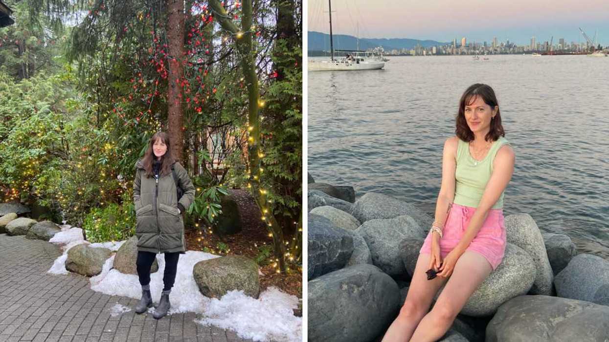 Person in BC. Right: Person by the water.