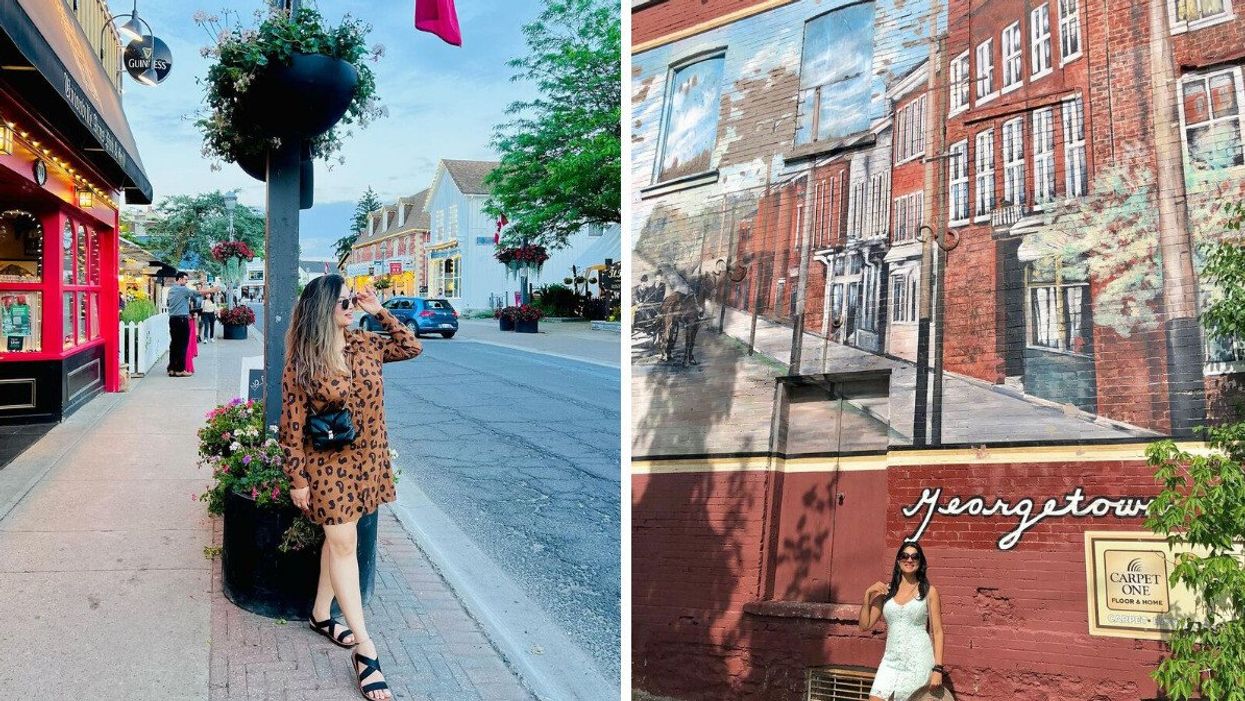 person in unionville, ontario. right: person in georgetown, ontario