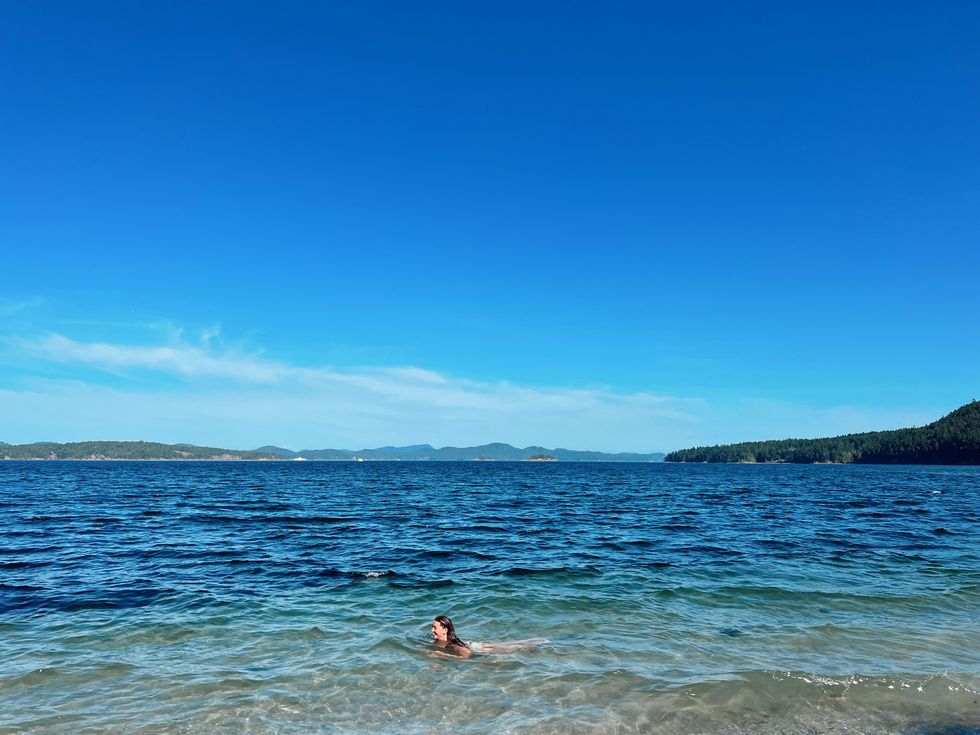 Person swimming