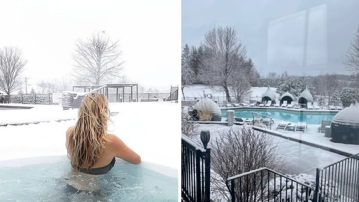 Personne dans le spa de l'Estrimont à Orford.