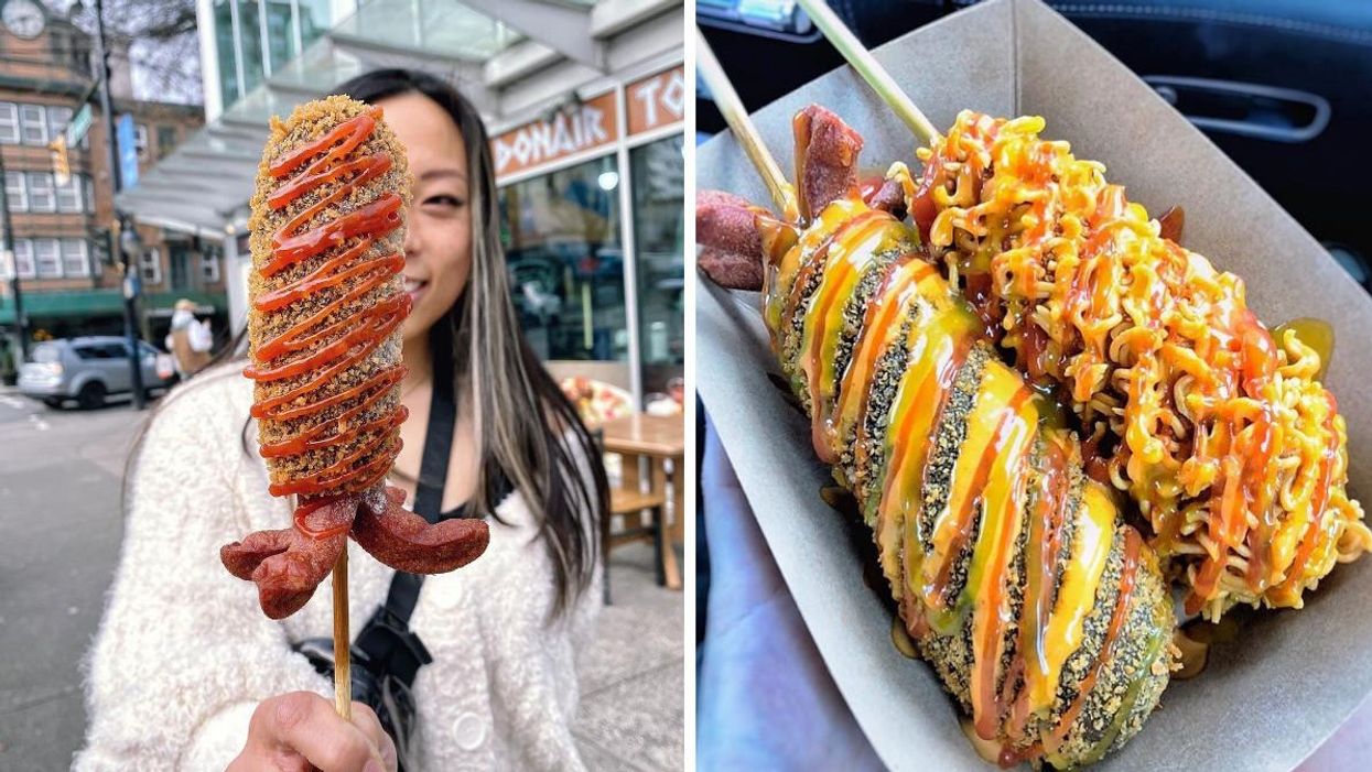 Personne posant avec un kogo du Chungchun. Droite : Kogos du Chungchun.